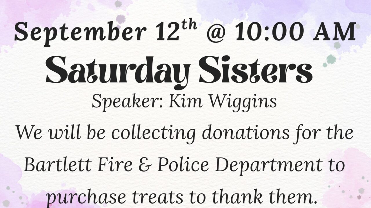 Saturday Sisters September 12th 2026